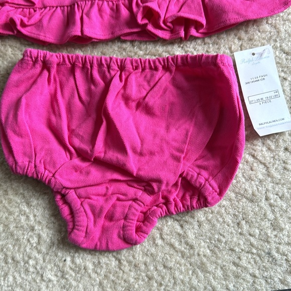 Ralph Lauren pink ruffle matching dress set NWT 6 months - Picture 5 of 8